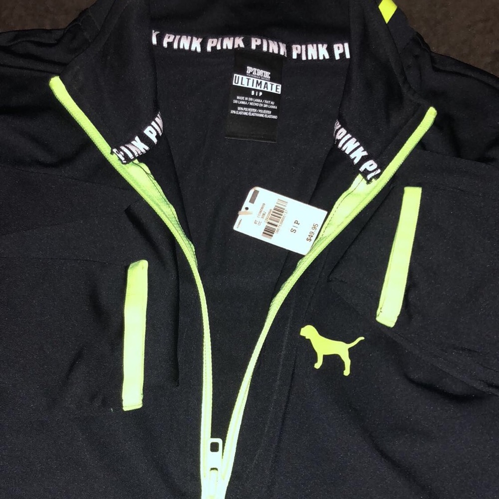 VS PINK JACKET!!!! Lime green and black!!!